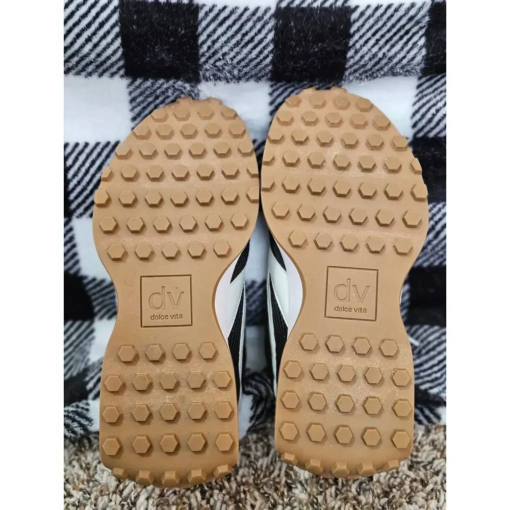 Dolce Vita Braiden Platform Sneakers Womens 7 Black White Chunky Casual Shoes